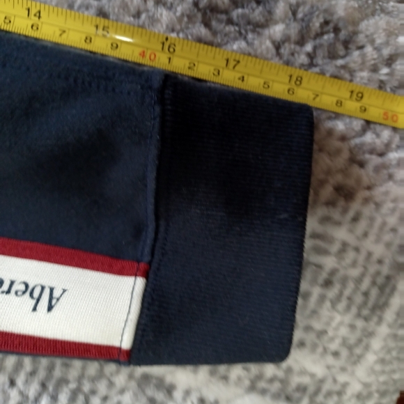 Y2K Abercrombie & Fitch Track Jacket Men's Sz XS Navy Striped Full Zip Fits M Wo - Picture 9 of 10